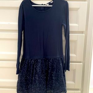 Gap kids navy sequin dress